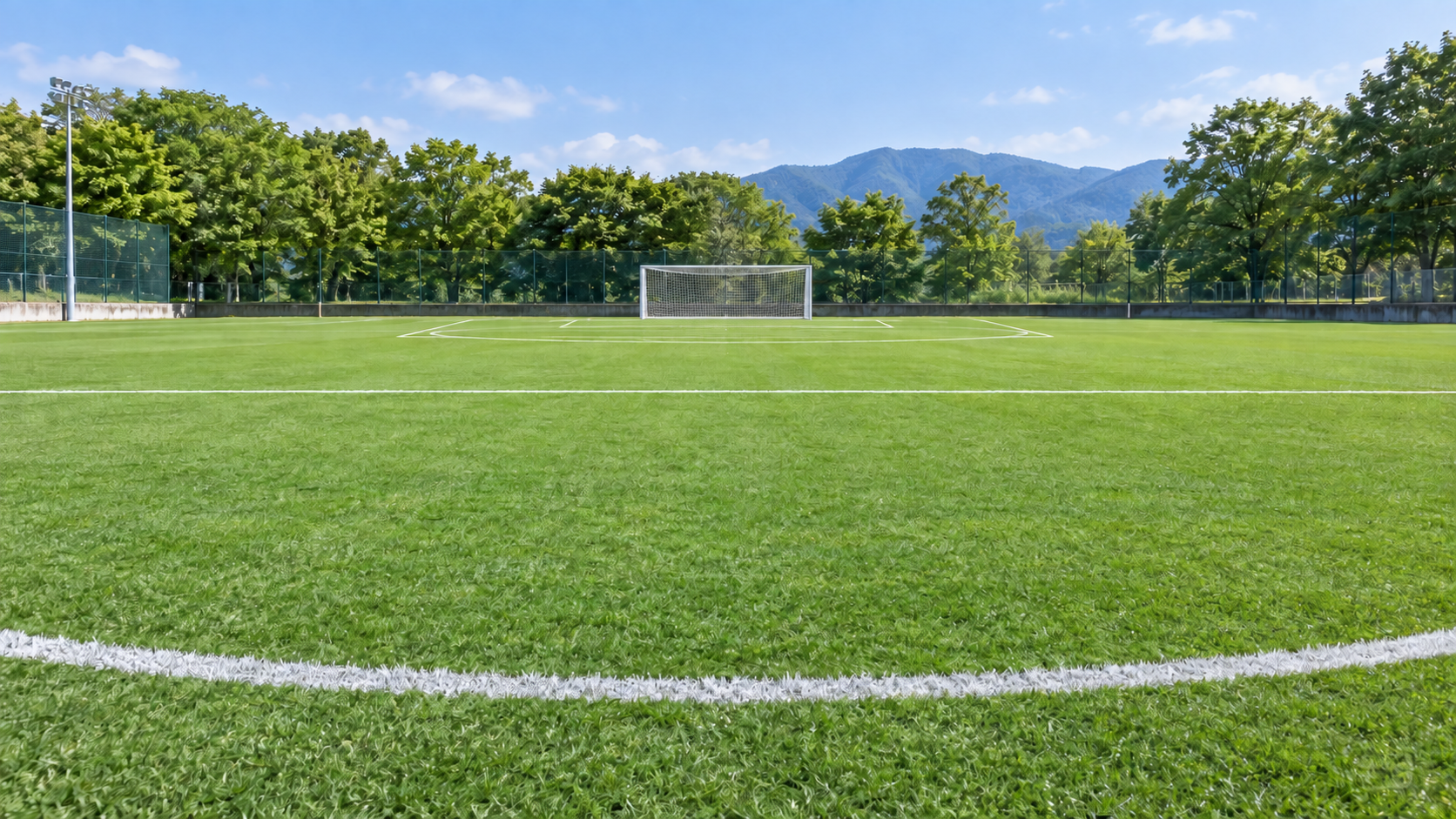 サッカーコートのAI生成イメージ